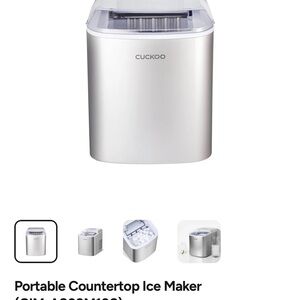 Silver Portable Countertop Ice Maker